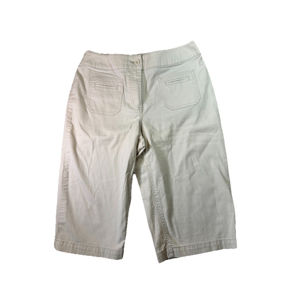 Chico's Bermuda Shorts Women's Size 1 (M) 30x14 Cotton Blend Lt Khaki Preppy